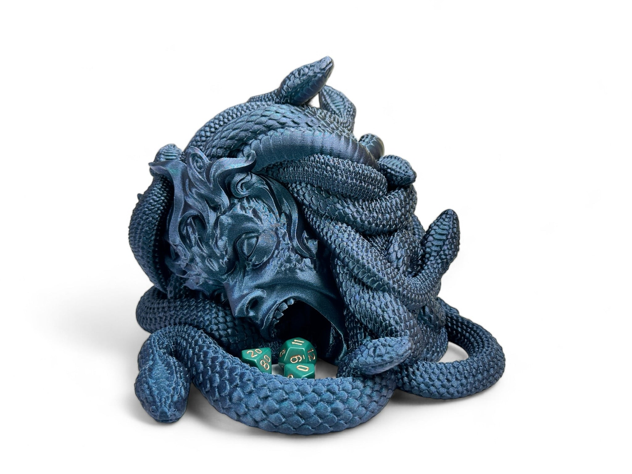 Gorgon head, medusa, snake, Greek, dice tower, medusa head